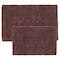 Hastings Home Set of 2 100-percent Cotton Bathmat Reversible, Soft, Absorbent Bathroom Rugs, Chocolate 544969CLF - alternate 3